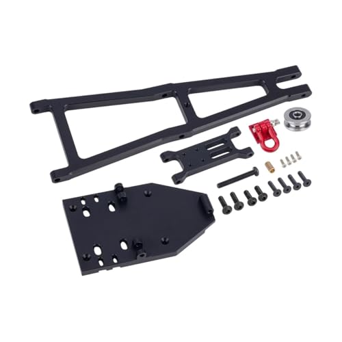 JKYsrUT Aluminium-Winden-/Abschleppkranarm-Kit im Maßstab 1:10, Simulation, kompatibel mit Upgrade-Teilen Compatible with RC Crawler 1.9UTB Trail Buggy(Black) von JKYsrUT