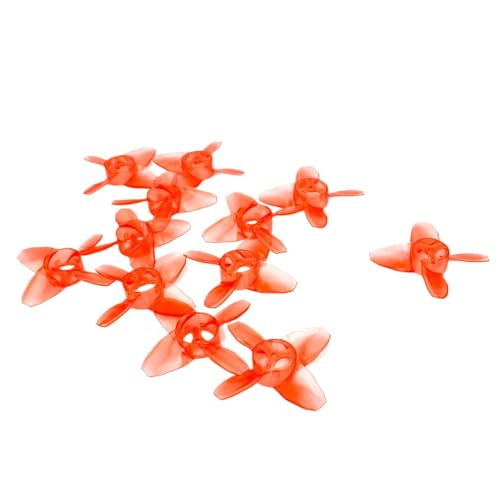 JKYsrUT EMAX Avan Tinyhawk TH Propeller, transparent, rot, 4–40 mm, Kompatibel mit Indoor-Fliegen, 2CW + 2CCW, kompatibel mit 08025-Motor von JKYsrUT