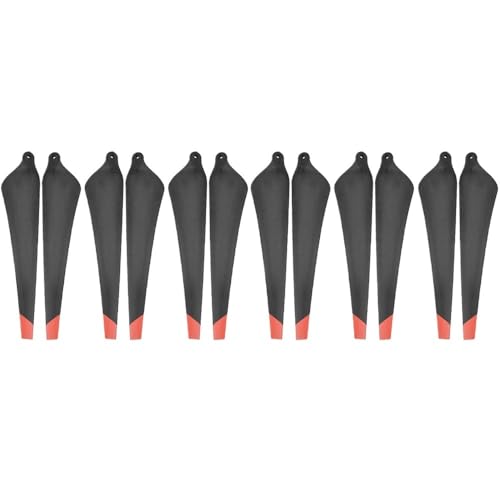 JKYsrUT T30 3820s, Kohlefaser-Nylon-Mix, Klapppaddel, kompatibel mit T30 CW/CCW, Reparaturzubehör Compatible with Landwirtschaftspflanzendrohnen(Carbon Props A 12pcs) von JKYsrUT