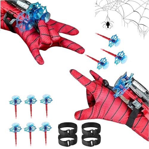 JLTXKST 2 Set Spider Launcher Handschuh,Kids Spider Hero Handschuhe,Hero Launcher Handgelenk Spielzeug,Cosplay Glove Launcher, für Spider-Man Cosplay Lustiges Lernspielzeug von JLTXKST