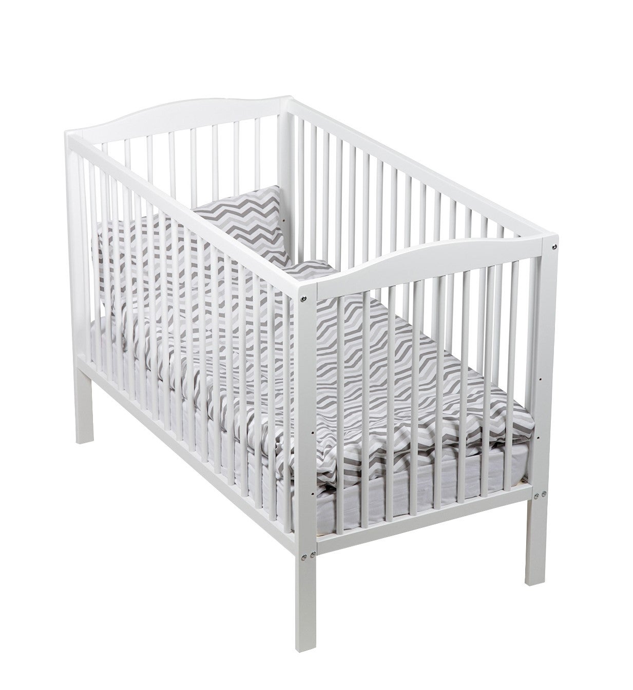 JLY Dream Gitterbett mit BabyMatex Softi Matratze 60x120, Vit von JLY