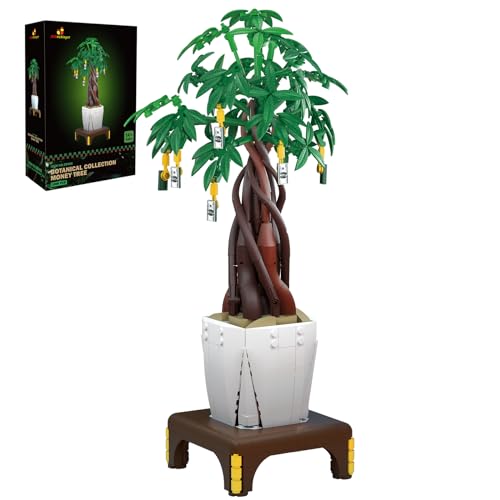 JMBricklayer Bonsai-Baum-Bausatz für Erwachsene 20008 - Geldbaum-Bauspielzeug zum DIY Projekte, Pflanzen Home Deko Set, Botanical Collection Klemmbausteine Sammel-Set – Geschenk für Frauen Männer von JMBricklayer