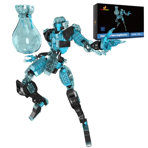 JMBricklayer Mecha-Actionfiguren-Bausets 70145, Twelve Constellations Crystal Mech-Roboter-Spielzeug-Modellbausatz,Flexible Krieger-Spielzeuggeschenke für Kinder ab 8+ Jungen und Erwachsene(938 Teile) von JMBricklayer