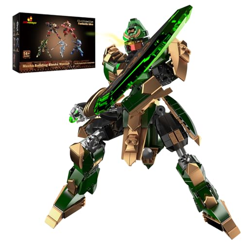 JMBricklayer Mecha-Roboter-Bausteine 70125, Warrior Hero-Modellbausatz, Actionfiguren zum Sammeln, Mech-Spielzeug, Geschenke für Erwachsene, Kinder ab 8 9 10 11 12 13 14+, Bauset (744 Teile) von JMBricklayer