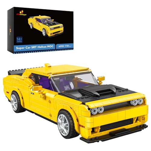 JMBricklayer Technik Auto Bausteine, 60105 Technic SRT Hellcat Supersportwagen Spielzeug, Auto Klemmbausteine für Erwachsene und Jungen von JMBricklayer