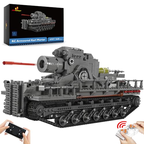 JMBricklayer Technik Militär Panzer Klemmbausteine Modell 61517, Ferngesteuerten Beweglichen WW2 Panzermörser-Konstruktionspielzeug Spielzeug, Geburtstagsgeschenke für Jugendliche und Erwachsene JMBricklayer Technik Militär Panzer Klemmbausteine Modell 61517, Ferngesteuerten Beweglichen WW2 Panzermörser-Konstruktionspielzeug Spielzeug, Geburtstagsgeschenke für Jugendliche und Erwachsene von JMBricklayer