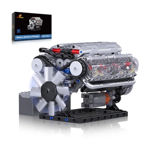 JMBricklayer V8-Motorbausätze für Erwachsene und Kinder, Technic-Elektromotor-Modellbausatz mit Motor und Batteriekasten, STEM-Modellbau-Spielzeugset, Jungen, Mädchen und Kinder von JMBricklayer