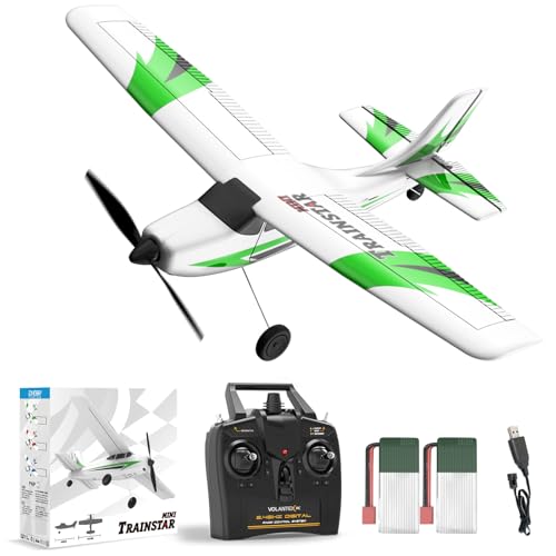 Aufgerüstetes RC-Flugzeug für Anfänger & Erwachsene, 3-Kanal-Fernsteuerungsflugzeug mit Xpilot-Gyro-Stabilisierung, 250mAh-Batterie, Kohlefaserflügeln, One-Key-Rückkehr, Propellerschutz, flugbereit von JMI MAGIC