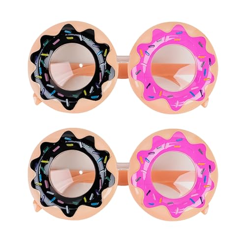 JNAWA Donut-Brille für Erwachsene, Kinder, Neuheit, Party, Donut-Brille, lustige Make-up-Brille, Requisiten, Donut-Partyzubehör, Zubehör für Kinderbrille, Donut-Kostüm, 2 Stück JNAWA Donut-Brille für Erwachsene, Kinder, Neuheit, Party, Donut-Brille, lustige Make-up-Brille, Requisiten, Donut-Partyzubehör, Zubehör für Kinderbrille, Donut-Kostüm, 2 Stück von JNAWA