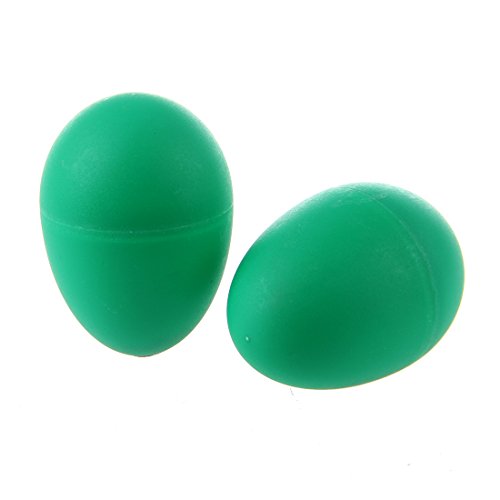 JNJOOD 1 Paar Kunststoff Percussion Musical Ei Maracas Shaker (Gruen) von JNJOOD