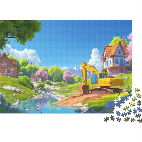 Bagger 1000 Teile Schöne Stadt Puzzles Erwachsene Geburtstag Family Challenging Spiele EduKatzeional Game Home Decor Stress Relief Toy 1000pcs (75x50cm) von JNLWJFFF