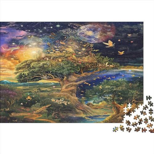 Baum des Lebens Puzzles 1000 Teile Sternenbaum Erwachsene Geburtstag Moderne Wohnkultur Family Challenging Spiele Lernspiel Stress Relief Toy 300pcs (40x28cm) von JNLWJFFF