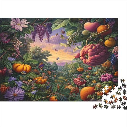 Früchte und Blumen 1000 Teile Krawatterwelt Puzzle Für Erwachsene Family Challenging Spiele Lernspiel Wohnkultur Geburtstag Entspannung Und Intelligenz 1000pcs (75x50cm) von JNLWJFFF