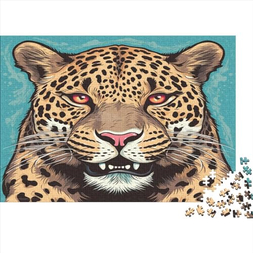 Gepard Puzzles 1000 Teile Krawatter Für Erwachsene Moderne Wohnkultur Geburtstag EduKatzenional Game Familie Challenging Games Stress Relief 300pcs (40x28cm) von JNLWJFFF