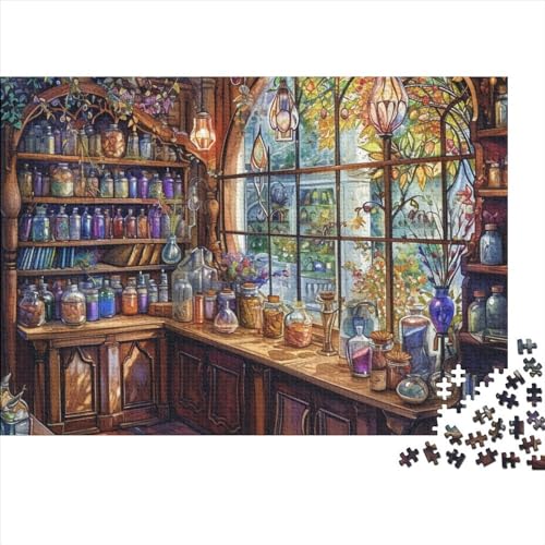 Haus der Süßigkeiten Erwachsene Puzzle 1000 Teile Ahornblatt Lernspiel Family Challenging Spiele Geburtstag Moderne Wohnkultur Stress Relief Toy 300pcs (40x28cm) von JNLWJFFF