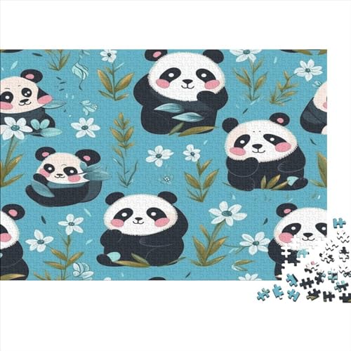 Niedlicher Panda Puzzle 1000 Teile Krawatter Für Erwachsene Lernspiel Familie Challenging Games Geburtstag Wohnkultur Stress Relief 300pcs (40x28cm) von JNLWJFFF