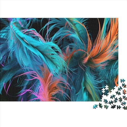 Schillernde Federn 1000 Teile Pfau Puzzles Für Erwachsene Lernspiel Family Challenging Spiele Home Decor Geburtstag Stress Relief 1000pcs (75x50cm) von JNLWJFFF