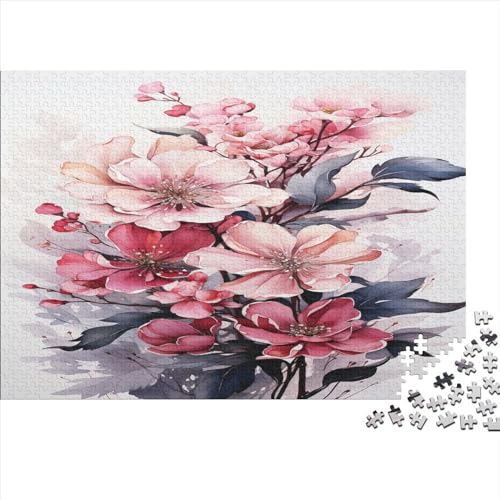 Schöne Blumen 1000 Teile Tusche-Gemälde Erwachsene Puzzle EduKatzenional Game Wohnkultur Familie Challenging Games Geburtstag Stress Relief 300pcs (40x28cm) von JNLWJFFF