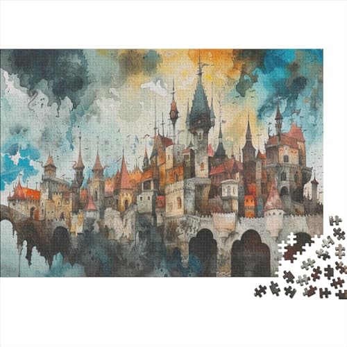 Schwebende Stadt Erwachsene Puzzle 1000 Teile Städte Lernspiel Family Challenging Spiele Geburtstag Moderne Wohnkultur Stress Relief Toy 300pcs (40x28cm) von JNLWJFFF