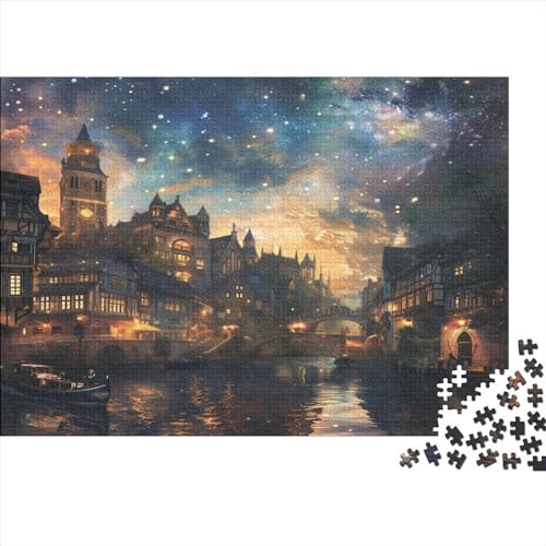 Sternenstadt 1000 Teile Städte Puzzles Für Erwachsene Lernspiel Family Challenging Spiele Home Decor Geburtstag Stress Relief 300pcs (40x28cm) von JNLWJFFF