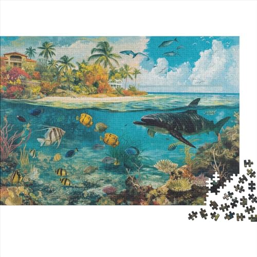 Tropische Fische Puzzle 1000 Teile Meeresleben Erwachsene Family Challenging Spiele Home Decor EduKatzeional Game Geburtstag Stress Relief Toy 300pcs (40x28cm) von JNLWJFFF