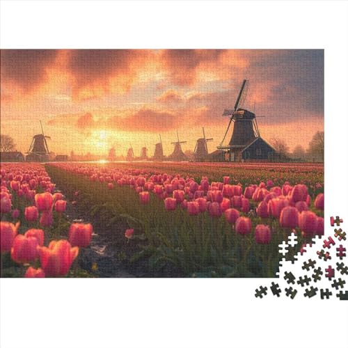 Tulpe 1000 Teile GKunsten Puzzle Für Erwachsene Home Decor Geburtstag Family Challenging Spiele Lernspiel Entspannung Und Intelligenz 1000pcs (75x50cm) von JNLWJFFF