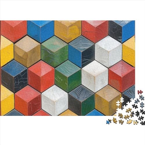 Zauberwürfel 1000 Teile Rechteck Erwachsene Puzzle Geburtstag EduKatzeional Game Moderne Wohnkultur Family Challenging Spiele Stress Relief Toy 300pcs (40x28cm) von JNLWJFFF