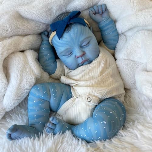 JNTFNE Avatar Reborn Babypuppen Mädchen 50,8 cm Realistische Neugeborene Babypuppen Junge Weiches Tuch Körper Leben Wie Das Aussehen Real Life Size Baby Doll Schlafen Avatar Reborn Babys von JNTFNE