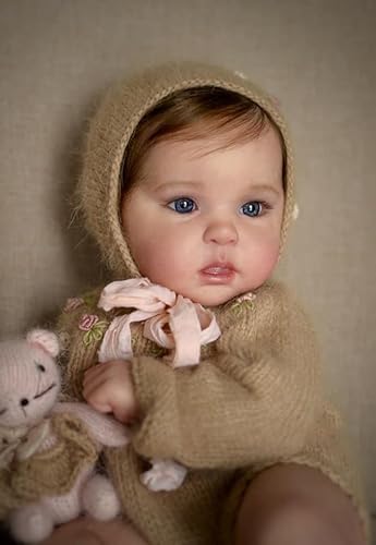 JNTFNE Real Looking Newborn Baby Dolls Girl 50.8 cm Realistic Reborn Baby Dolls Eyes Open Life Like Baby Dolls That Look Real Babies Infant Doll Soft Body Weighted Reborn Doll von JNTFNE