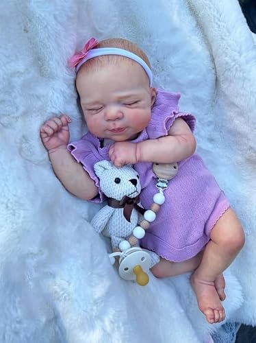 JNTFNE Real Looking Reborn Baby Dolls Girl 45.7 cm Realistic Newborn Baby Dolls Soft Weighted Body Baby Doll Lifelike Babies Infant Bebe Doll Xmas Gift for Kids Age 3+ von JNTFNE