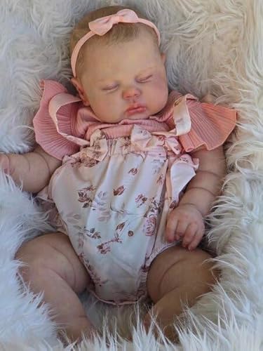 JNTFNE Real Looking Reborn Baby Dolls Girl 61.0 cm Big Size Reborn Toddler Doll Soft Cloth Body Realistic Baby Dolls That Look Real Sleeping Babies Doll with Clothes von JNTFNE