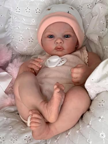 JNTFNE Reborn Babypuppen Ganzkörper Squishy 45,7 cm lebensechte Neugeborene schlafende Mädchen Puppen Realistische Reborn Babypuppen mit weichem Tuch Körper Real Life Looking Adorable Babies Dolls von JNTFNE