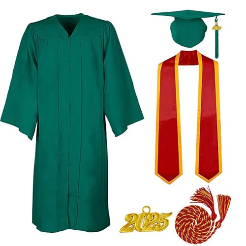 JOAAZAR Abschluss Talar mit Hut 2025 Absolventen Robe Graduation Robe und Hut Bachelor Abschluss Kleid Uni Master Kostüm Geschenke Absolventen Akademischer Herren Damen für Abschlussfeier von JOAAZAR