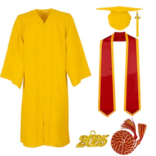 JOAAZAR Abschluss Talar mit Hut 2025 Absolventen Robe Graduation Robe und Hut Bachelor Abschluss Kleid Uni Master Kostüm Geschenke Absolventen Akademischer Herren Damen für Abschlussfeier von JOAAZAR