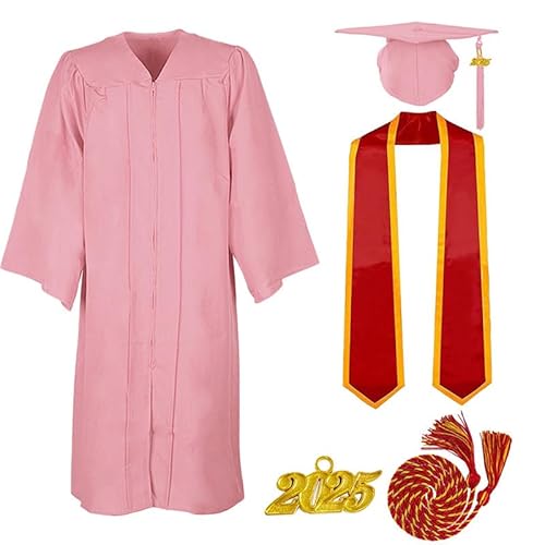 JOAAZAR Abschluss Talar mit Hut 2025 Absolventen Robe Graduation Robe und Hut Bachelor Abschluss Kleid Uni Master Kostüm Geschenke Absolventen Akademischer Herren Damen für Abschlussfeier von JOAAZAR