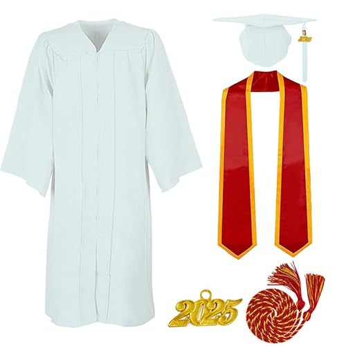 JOAAZAR Abschluss Talar mit Hut 2025 Absolventen Robe Graduation Robe und Hut Bachelor Abschluss Kleid Uni Master Kostüm Geschenke Absolventen Akademischer Herren Damen für Abschlussfeier von JOAAZAR