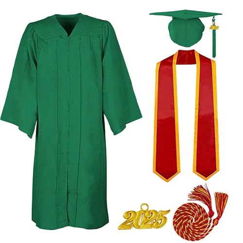 JOAAZAR Abschluss Talar mit Hut 2025 Absolventen Robe Graduation Robe und Hut Bachelor Abschluss Kleid Uni Master Kostüm Geschenke Absolventen Akademischer Herren Damen für Abschlussfeier von JOAAZAR