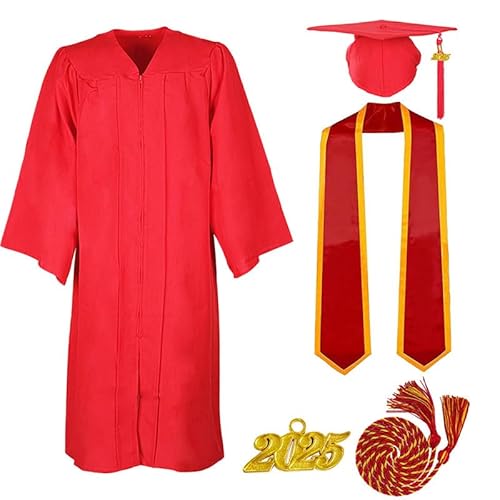 JOAAZAR Abschluss Talar mit Hut 2025 Absolventen Robe Graduation Robe und Hut Bachelor Abschluss Kleid Uni Master Kostüm Geschenke Absolventen Akademischer Herren Damen für Abschlussfeier von JOAAZAR