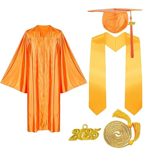 JOAAZAR Abschluss Talar mit Hut 2025 Absolventen Robe Graduation Robe und Hut Bachelor Uni Master Kostüm Geschenke Absolventen Akademischer Herren Damen für Abschlussfeier von JOAAZAR