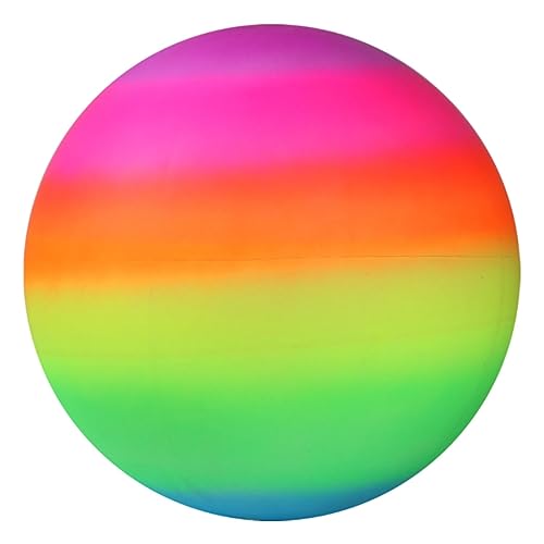 JOCXZI 1 PCS regenbogenball-PVC Regenbogen Ball, Spielball, 9 Inch Fußball Wasserball Strandball für Indoor Outdoor (9 Inch) von JOCXZI