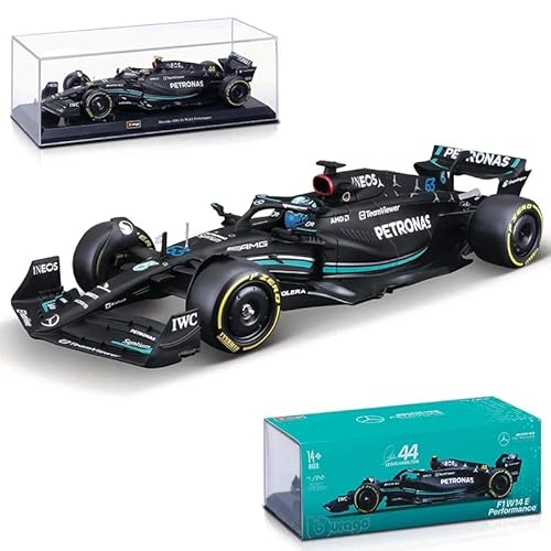 JODIYAAH 1/24 Bburago 1:24 Mercedes-AMG Petronas F1 Team W14 2023 44# Lewis Hamilton F1 63# George Russell Alloy Car DieCast Model Collection Gift (1/24 W14 63#) von JODIYAAH