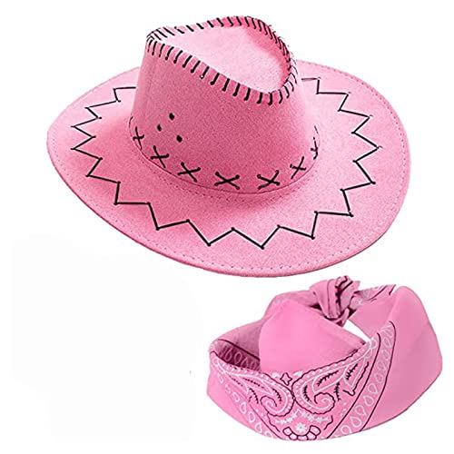 JOERBABU Cowboyhut, Hut, Bandanas, Junggesellinnenabschied, Westernparty, Hüte, Reisen, Cowgirl-Hut, Frauenhut, Cosplay von JOERBABU