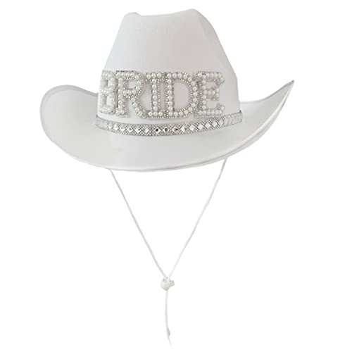 JOERBABU Cowboyhut, Shinning Bride Letter Novelty Beach Hat Western Fancy Dress Accessory von JOERBABU