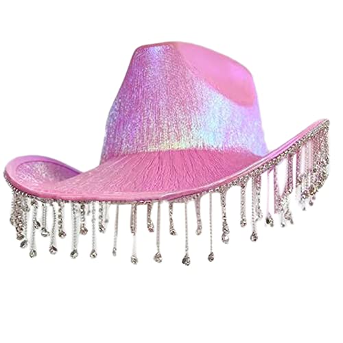 JOERBABU Cowboyhut, Strass-Hut, Junggesellinnenabschied, Brauthut, Brautparty, Fedoras von JOERBABU