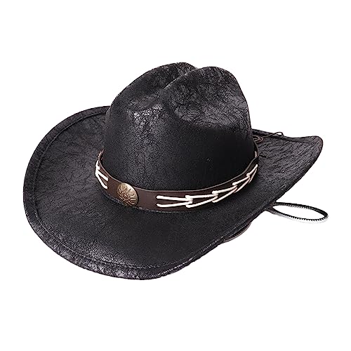 JOERBABU Cowboyhut, handgefertigter Fischerhut, Gentleman-Hut für Damen und Herren, Verkleidungsparty, Unisex für Camping von JOERBABU