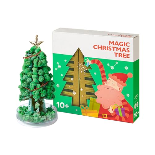 JOERBABU Schaffen Sie festliche Atmosphäre mit dem magischen wachsenden Kristall-Weihnachtsbaum-Wissenschafts-Kit, Kristallbaum-Spielzeug für Kinder von JOERBABU