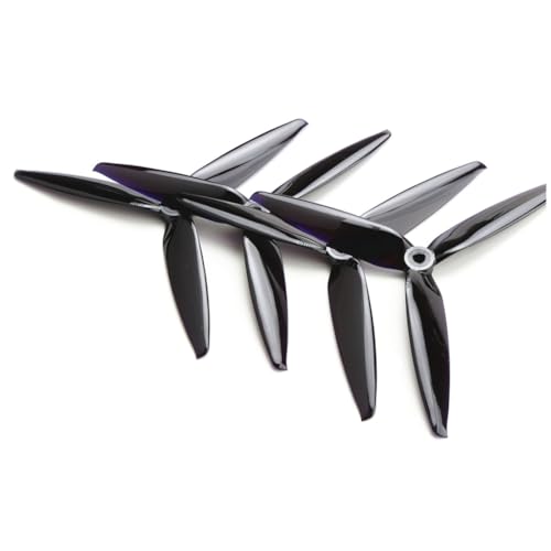 JOFUUM 10 Paar Propeller, 17,8 cm, 7 x 4 x 3, 3 Rotorblätter CCW + CW PC für FPV-RC-Drohnen, 17,8 cm und 20,3 cm, Schwarz von JOFUUM