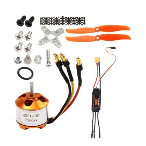 JOFUUM 2212 2200KV Motor+40A ESC+6035 Propeller+Propeller Protector Electric Motor Kit RC Zubehör Wie Abgebildet Metall+Kunststoff für RC Flugzeug Motor von JOFUUM