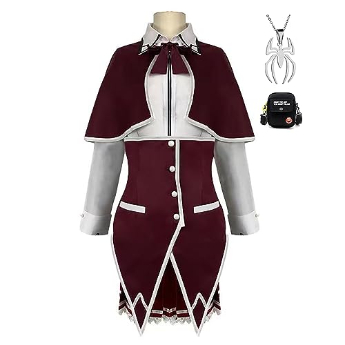 JOHLCR Anime High School D×D Rias Gremory Cosplay Kostüm mit Halskette Geschenk für Manga-Liebhaber Halloween-Karneval-Party-Verkleidung Outfits für Bühnenaufführungen, Anime-Ausstellungen (XL, Rot) von JOHLCR