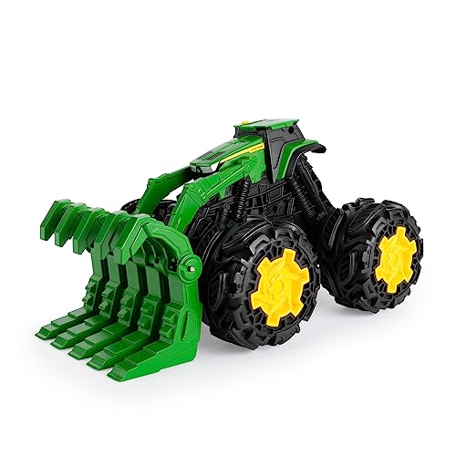 TOMY 47327 EA John Deere Treads Rev Up, Monster Truck großen Rädern, Grünes Traktor Spielzeug für Kinder, für Jungen und Mädchen ab 3 Jahren von JOHN DEERE